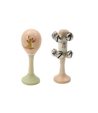 Maraca & Jingle Stick Set - Apricot