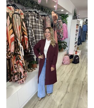 ROSALIA BURGUNDY COAT