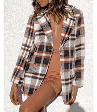TALIA LINED CHECK BLAZER