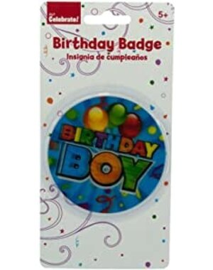  Holographic Birthday Boy Badge