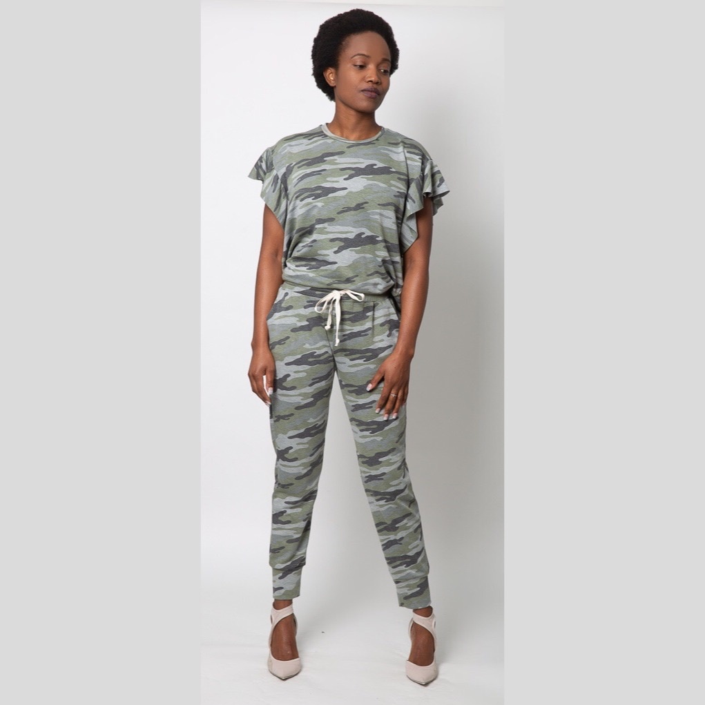 elan camo jumpsuit