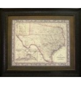 Texas Art - 1860 County Map of Texas