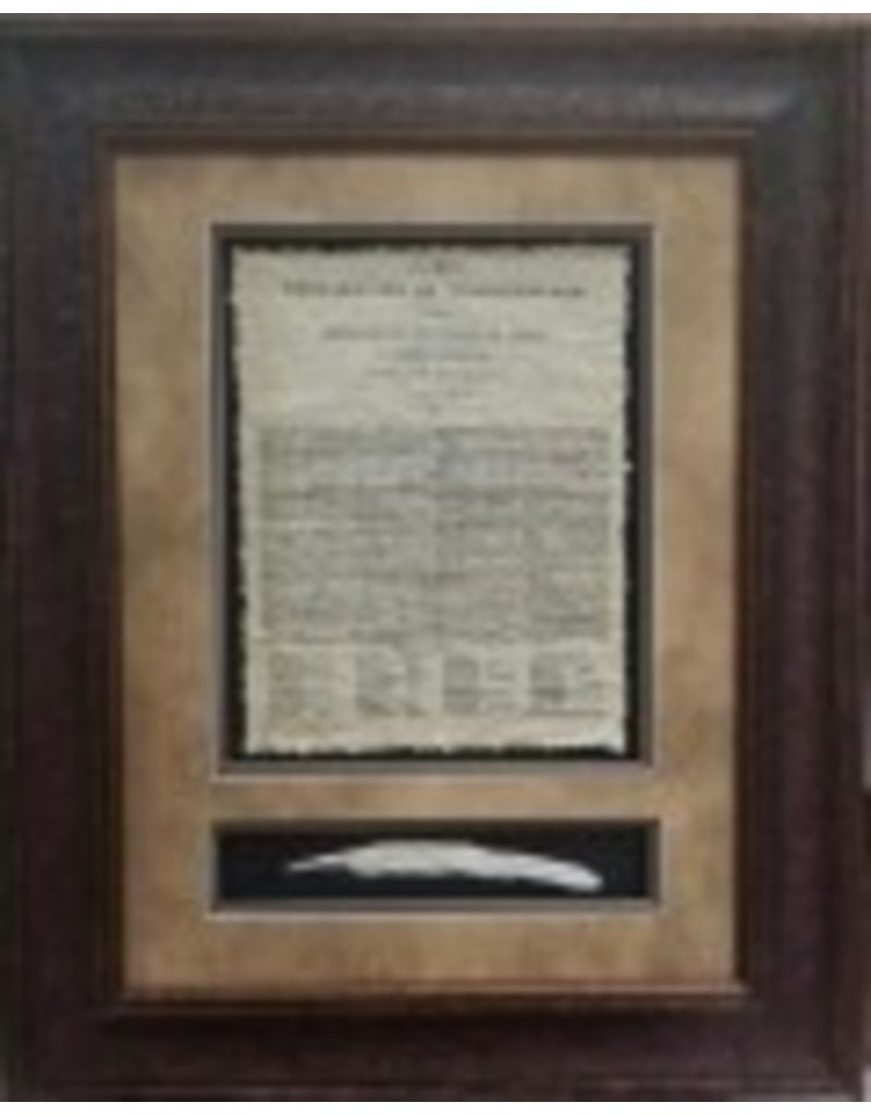 Texas Art - Declaration  of Independence with Quill