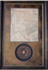 Texas Art - Rep. of Texas Seal & Map