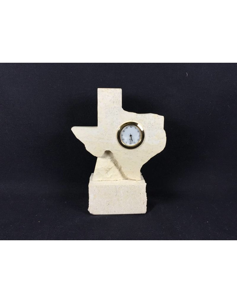 Limestone Clock - 5 in. State on Base