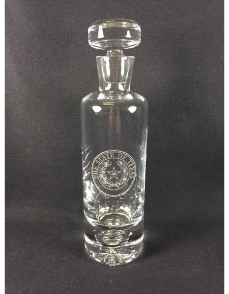 Texas Decanter w/ Texas State Seal - Cylinder 11"