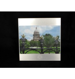 Frame - 5 x 7 Brushed Metal - Texas State Seal