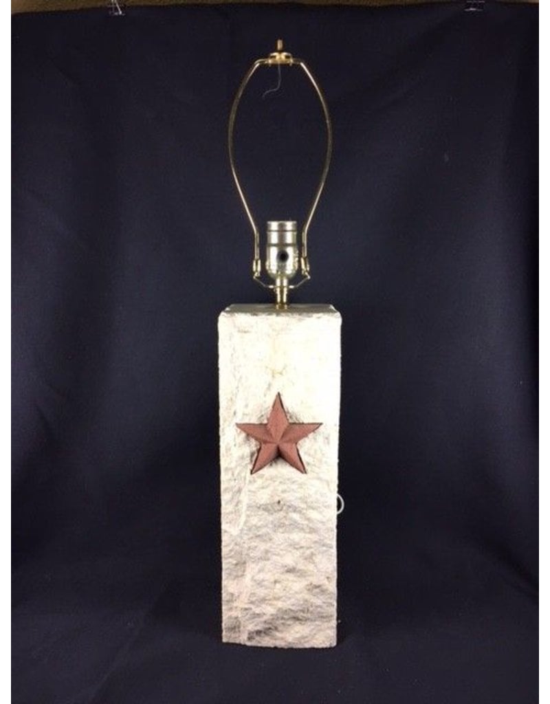 Lamp - Limestone - Pecos Star - 14"