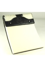 Leather Note Pad - Large - B&W Hide on Hair - Texas State Seal