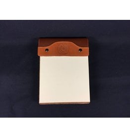 Leather Note Pad - Large - Tan Calf Tan Bridle - Texas State Seal