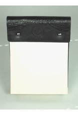 Large Leather Notepad / Black Croc / Texas State Seal