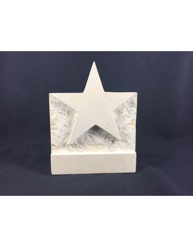 Limestone 1 piece stand up star