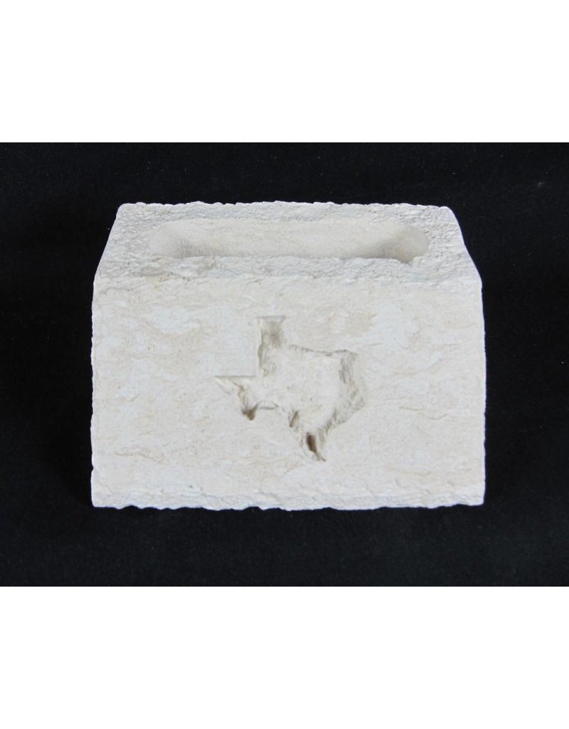 Business Card Holder - Texas Carved - Limestone