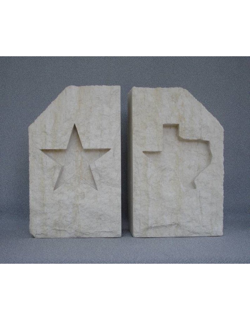 Bookends - Limestone - Star & Texas