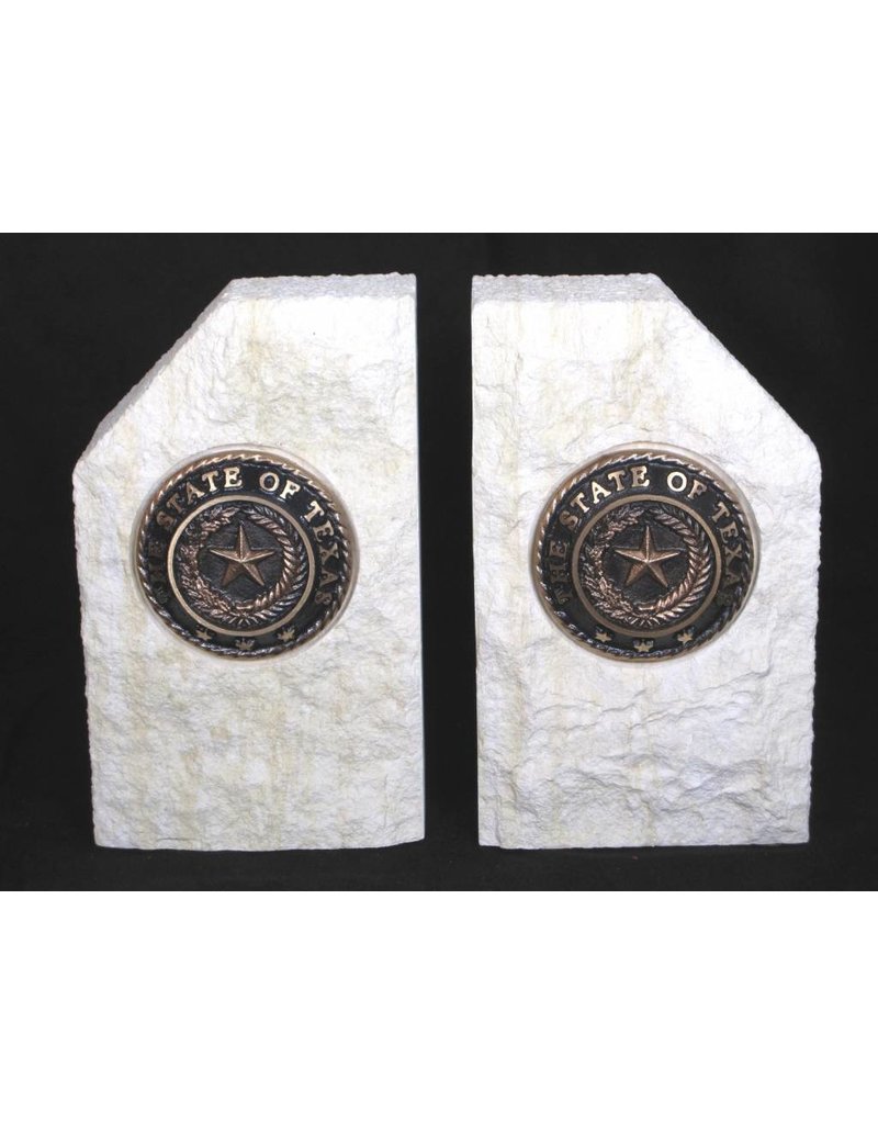 Bookends - Limestone - Texas State Seal