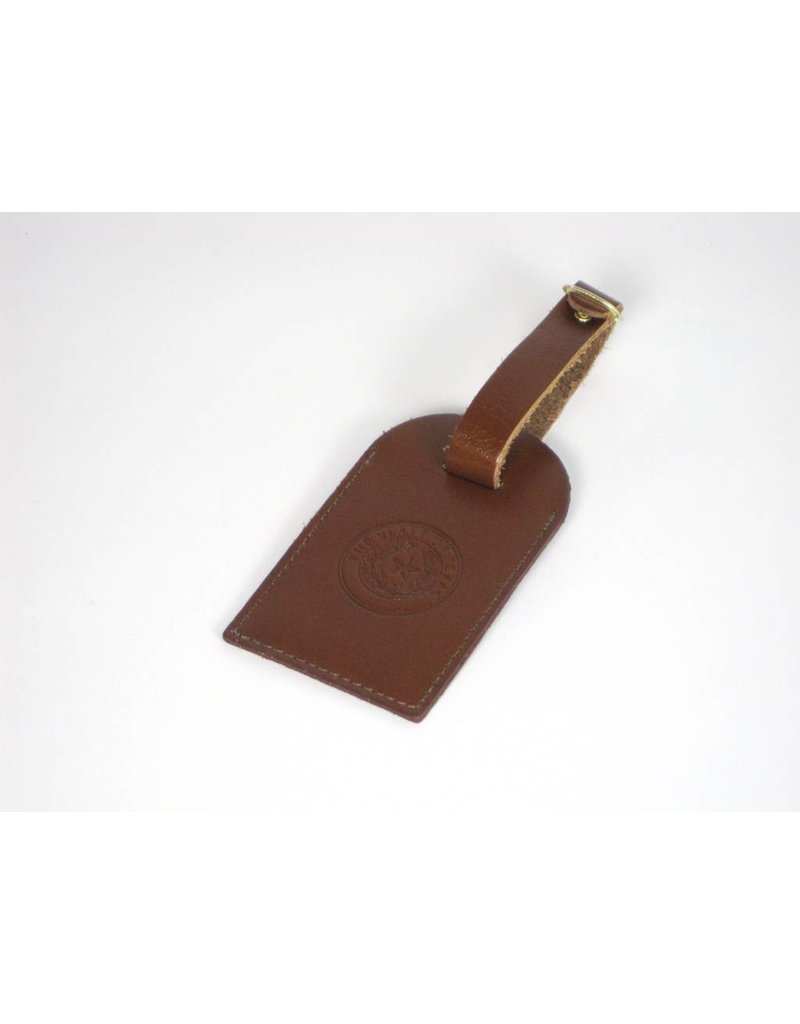 Luggage Tag - Tan Calf - Texas State Seal