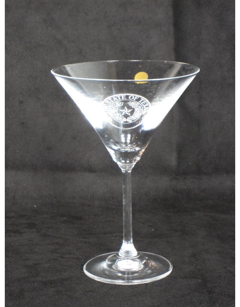 Martini Glass - Single - Texas State Seal