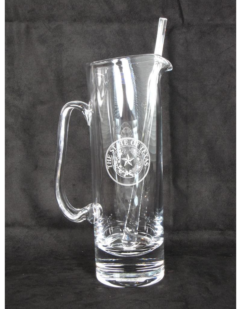 Martini Pitcher - Stir - Texas State Seal