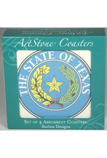 Sandstone Coasters - set of 4 - Texas State Seal