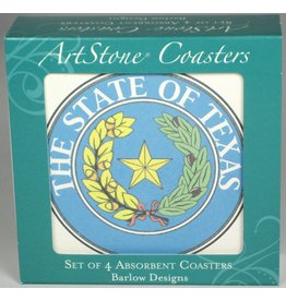 Sandstone Coasters - set of 4 - Texas State Seal