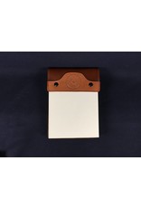 Leather Note Pad - Small - Tan Calf Tan Bridle - Texas State Seal
