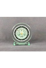 Clock - Small Round - Jade Glass - Texas State Seal