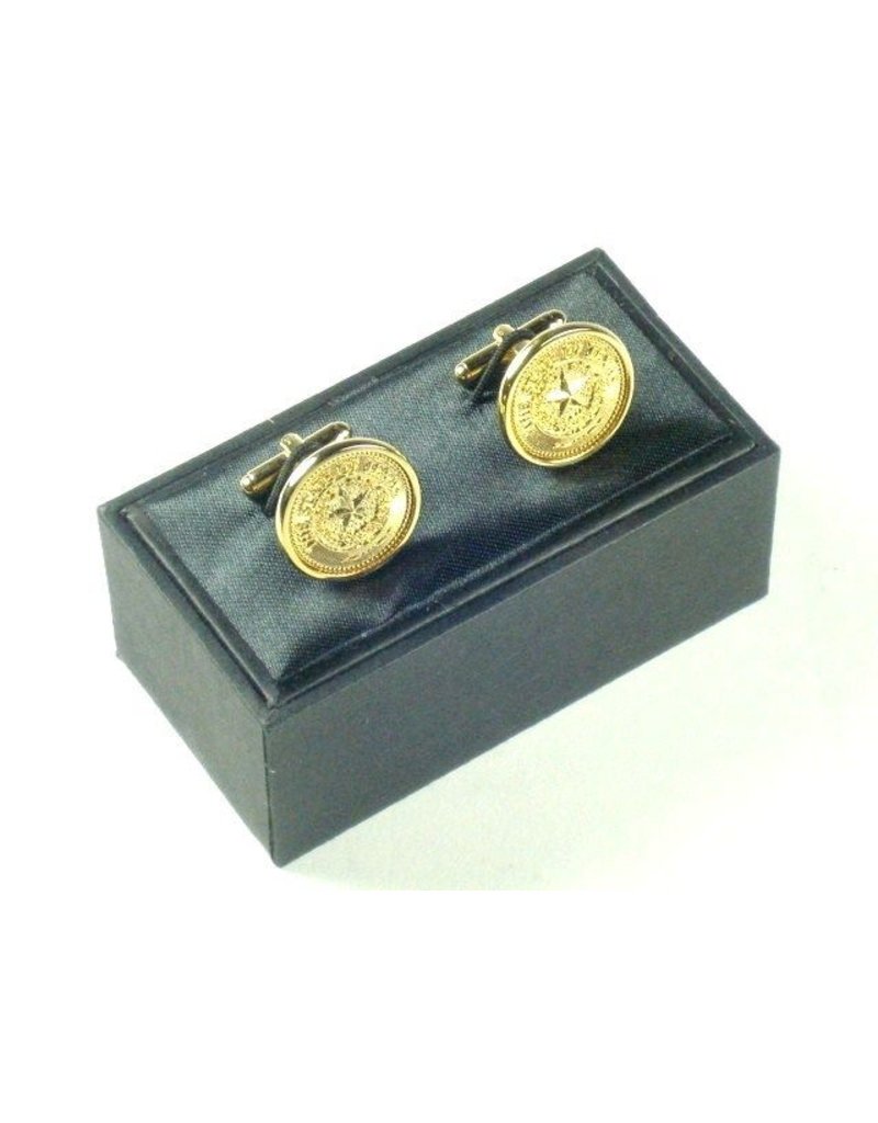 Cuff Links - Texas State Seal - Gold tone