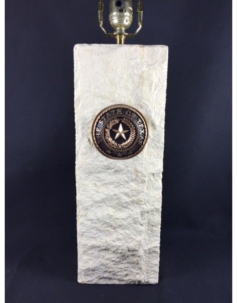 Lamp - Texas State Seal - Limestone - 10"