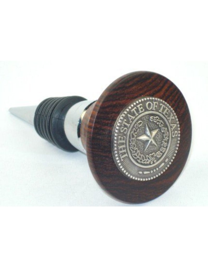 Wine Stopper - Silver - Texas State Seal