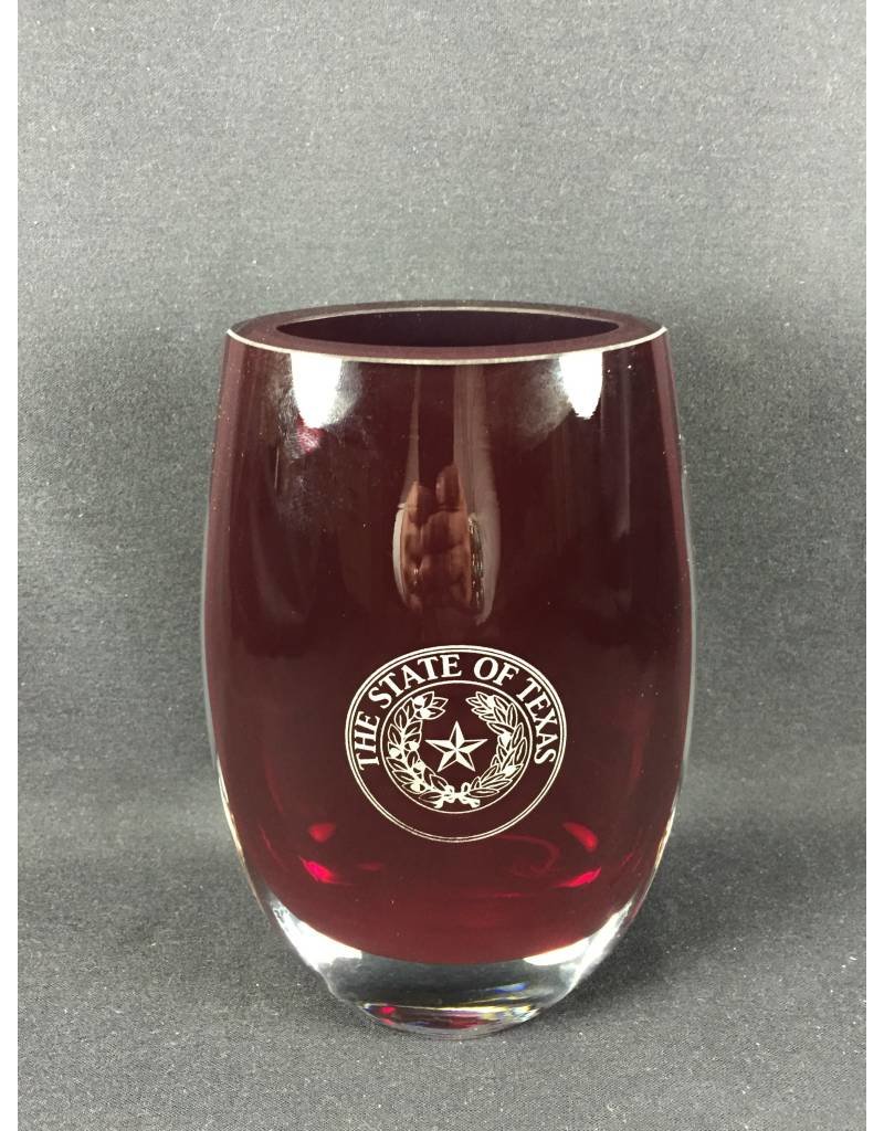 Vase - Crescendo - Scarlet - Texas State Seal