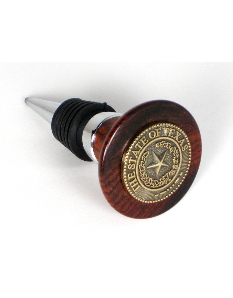 Wine Stopper - Gold - Texas State Seal