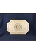 Texas Cutting Board - Texas State Seal - 18"x12" Scalloped no handle