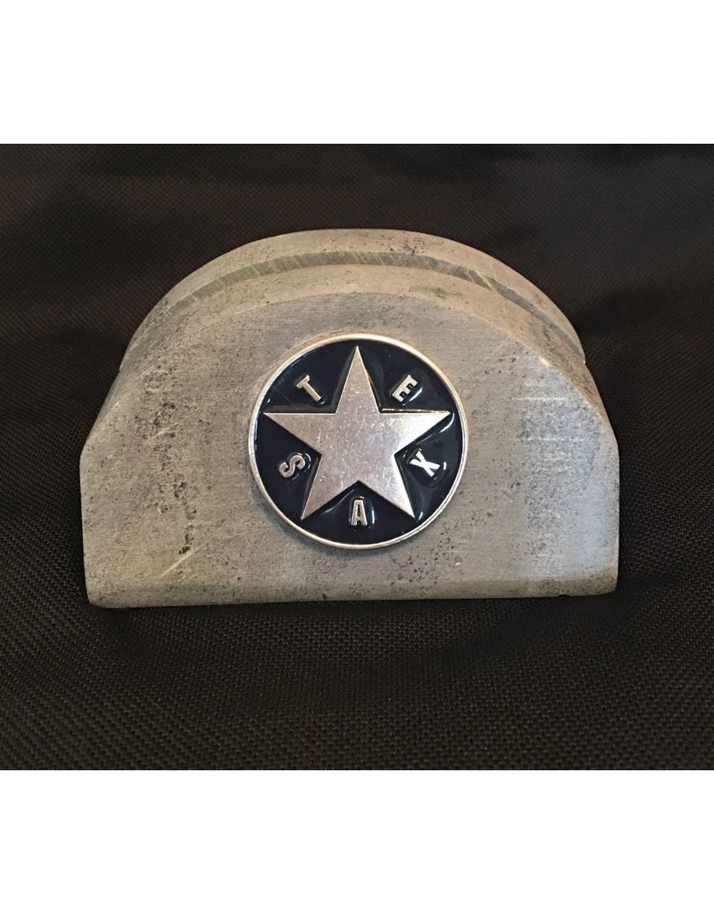 Business Card Holder - Indiwest - Texas Star - Blue Enamel