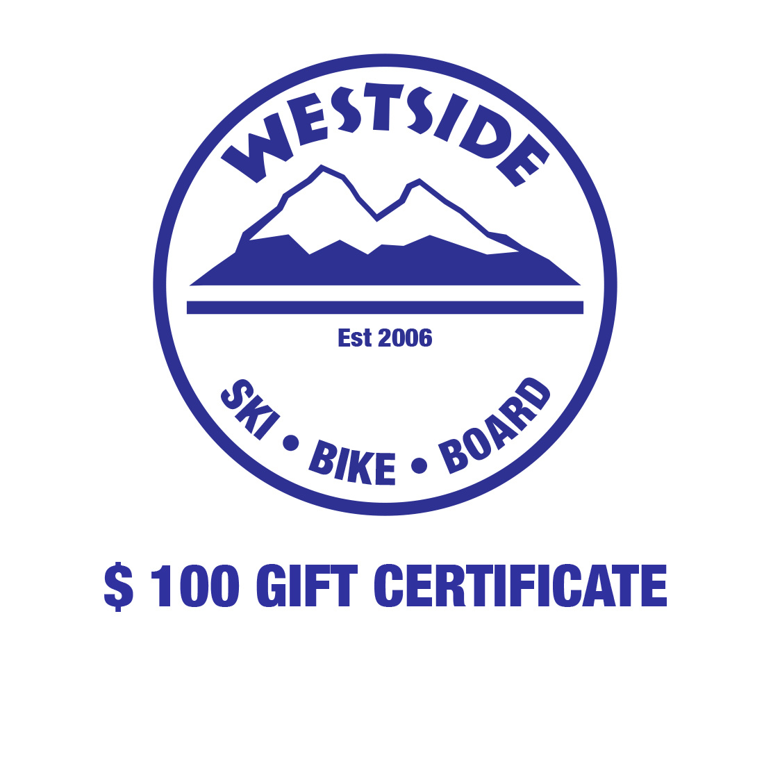 Gift Certificate $100