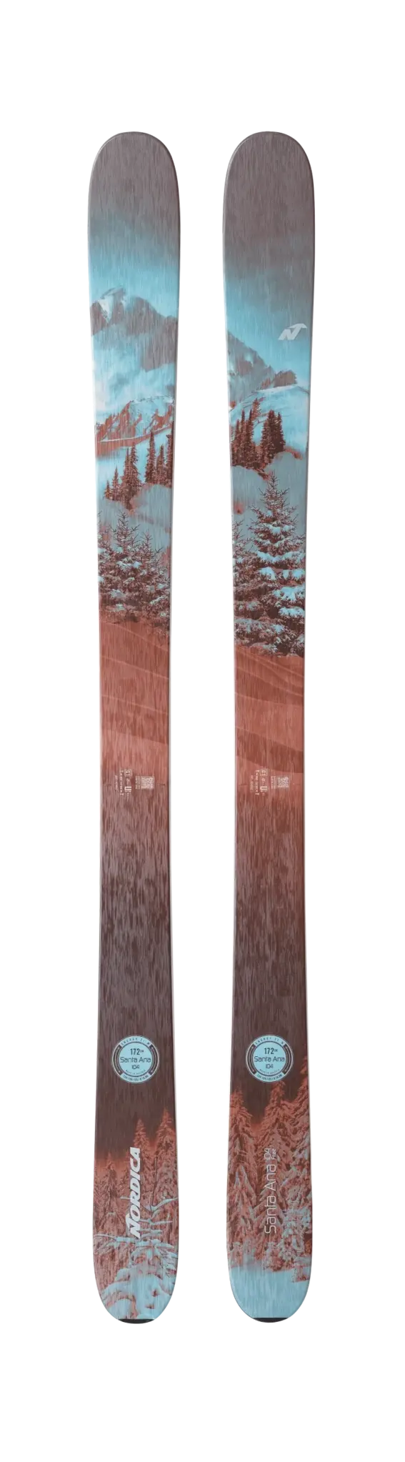 Nordica SANTA ANA 104 FREE FLAT TEAL/RUST 2024