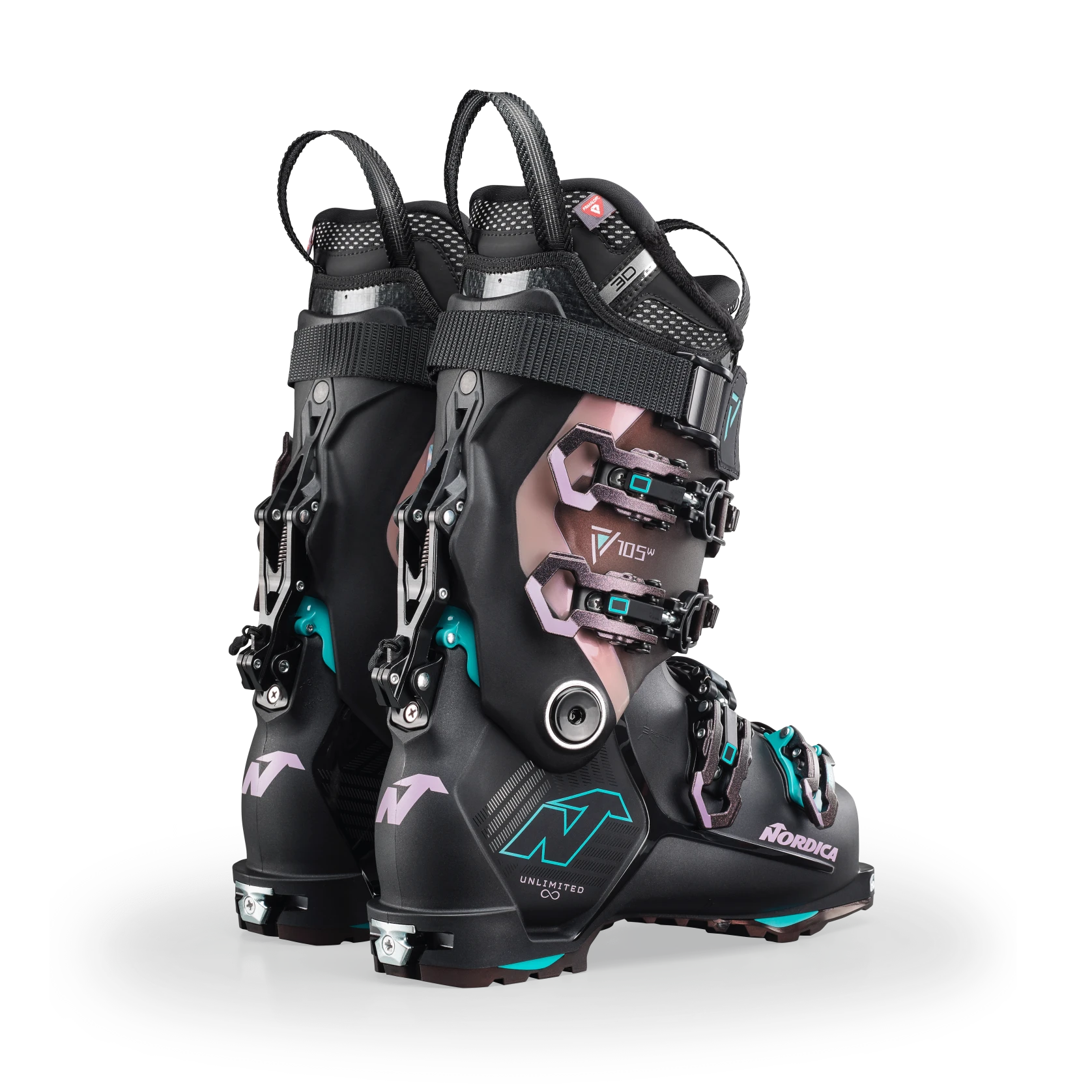 Nordica UNLIMITED 105 W DYN BLACK/IRID PURPLE /RED 2025