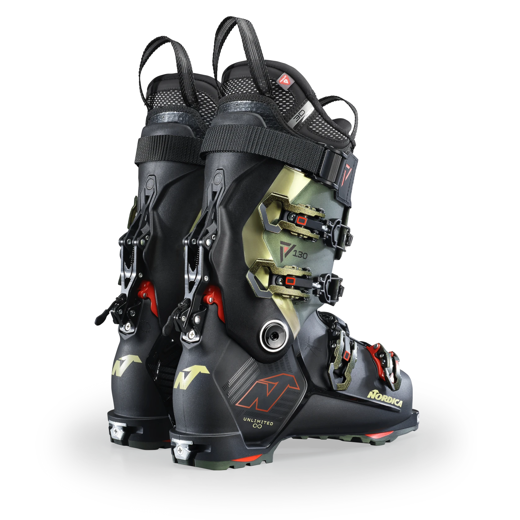 Nordica UNLIMITED 130 DYN BLACK/IRID GRN/RED 2025