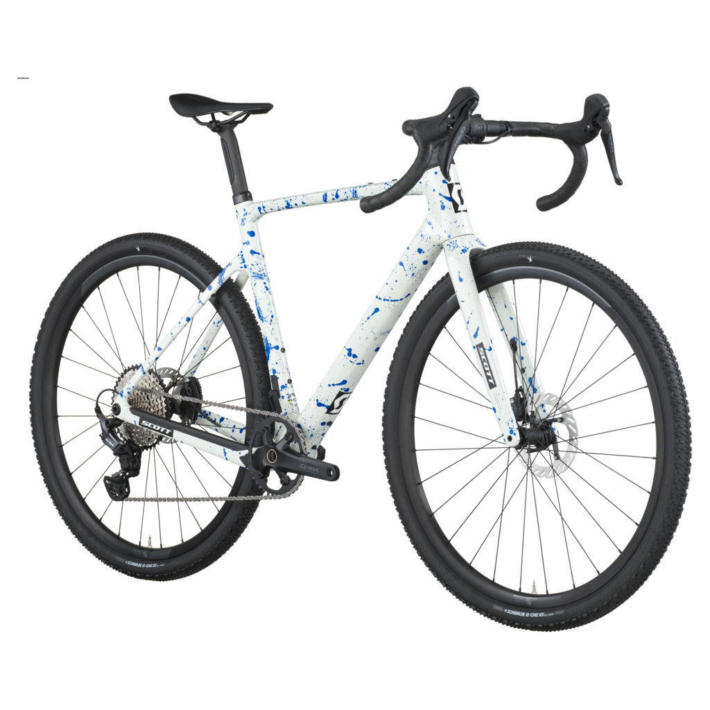 Scott ADDICT GRAVEL 30 WHITE/SPLATTER BLUE