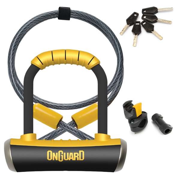 Onguard OnGuard Pitbull Mini DT U Lock 90 x 140MM/ Cable: 120CM x 10MM