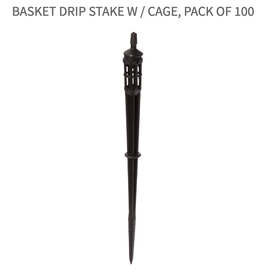 Hydrofarm HGBDS Basket Drip Stake with Cage 100 Pack 