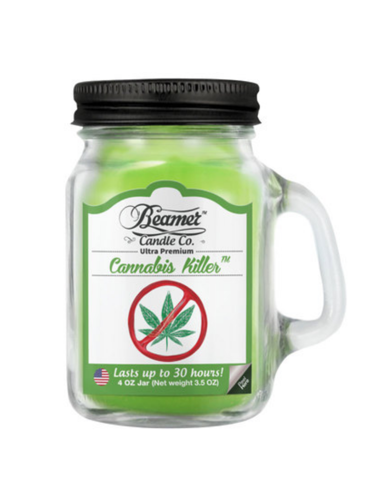 Beamer Candle Co. 4oz Glass Mason Jar - Cannabis Killer