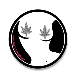 Earrings : Silver Cannabis Leaf