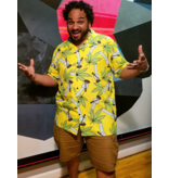 Hawaiian Shirt Wild Weed Yellow - XL