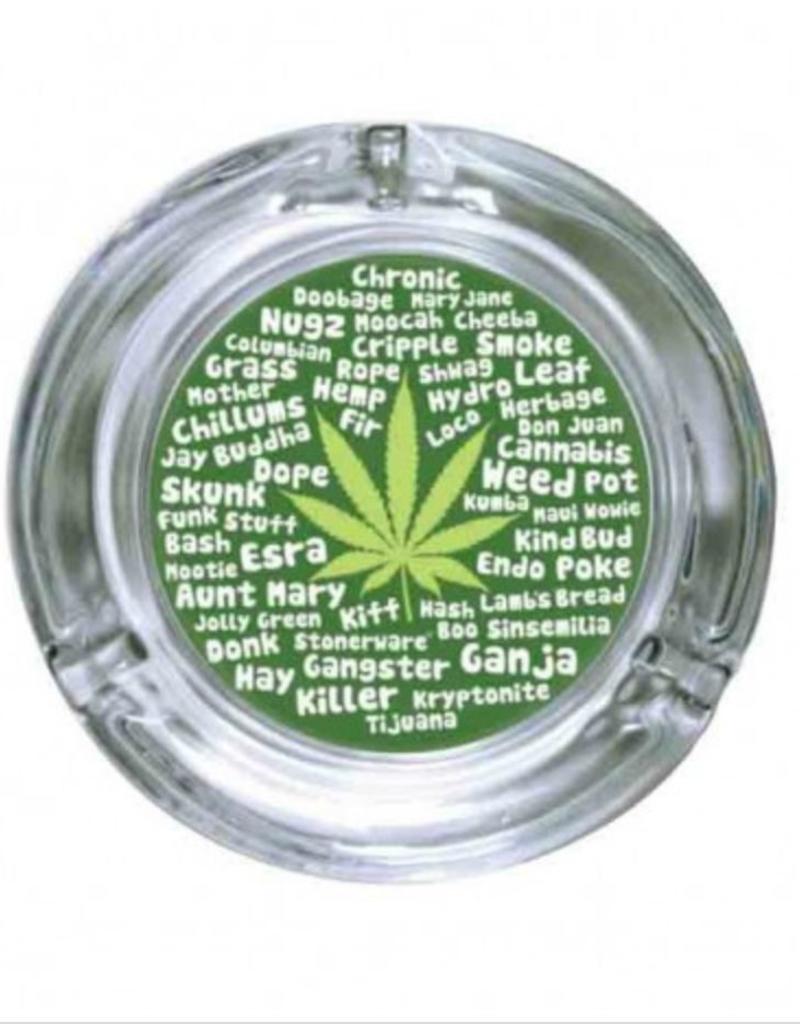 Marijuana Weed Classic Round Glass Ashtray Everything Else