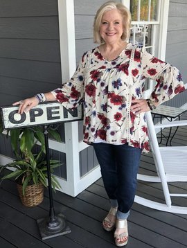 Watercolor Florals Top