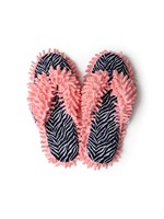 Aunt Deloris Pink Zebra House Slippers