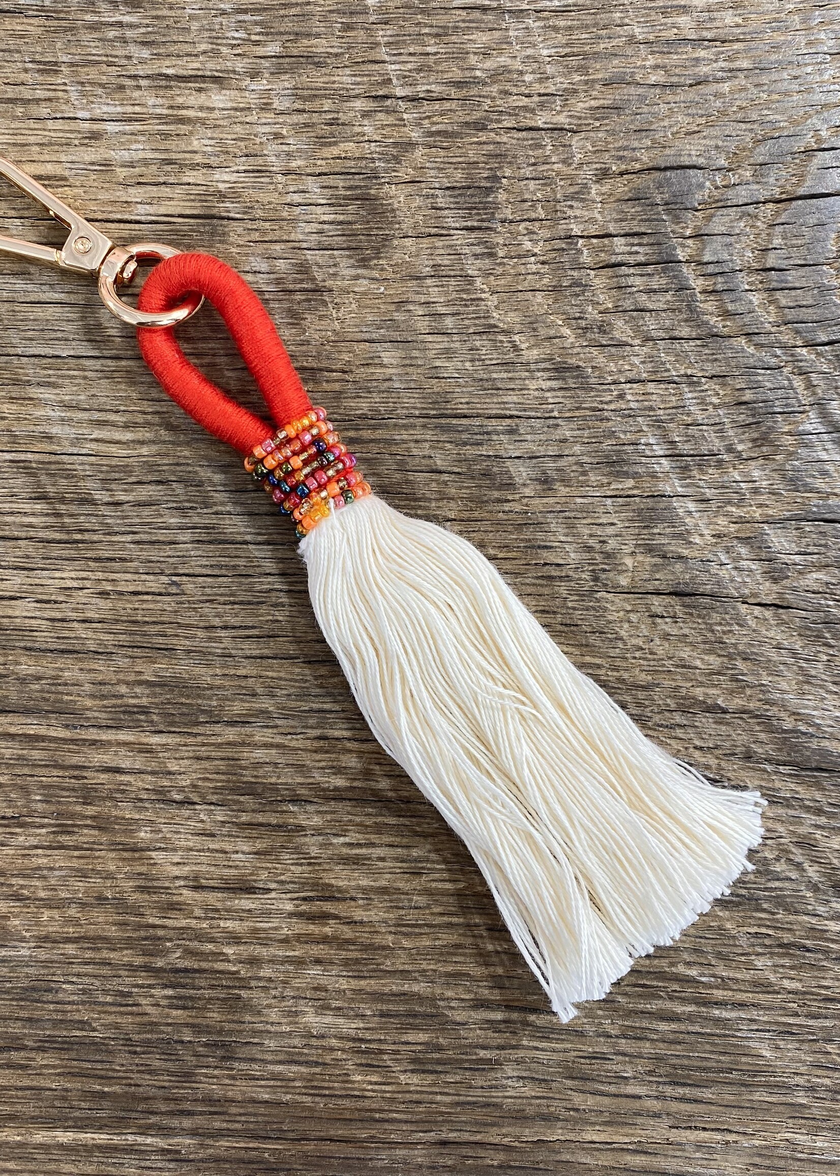Jen & Co. Red Beaded Tassel