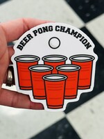 Beer Pong Champion Sticker