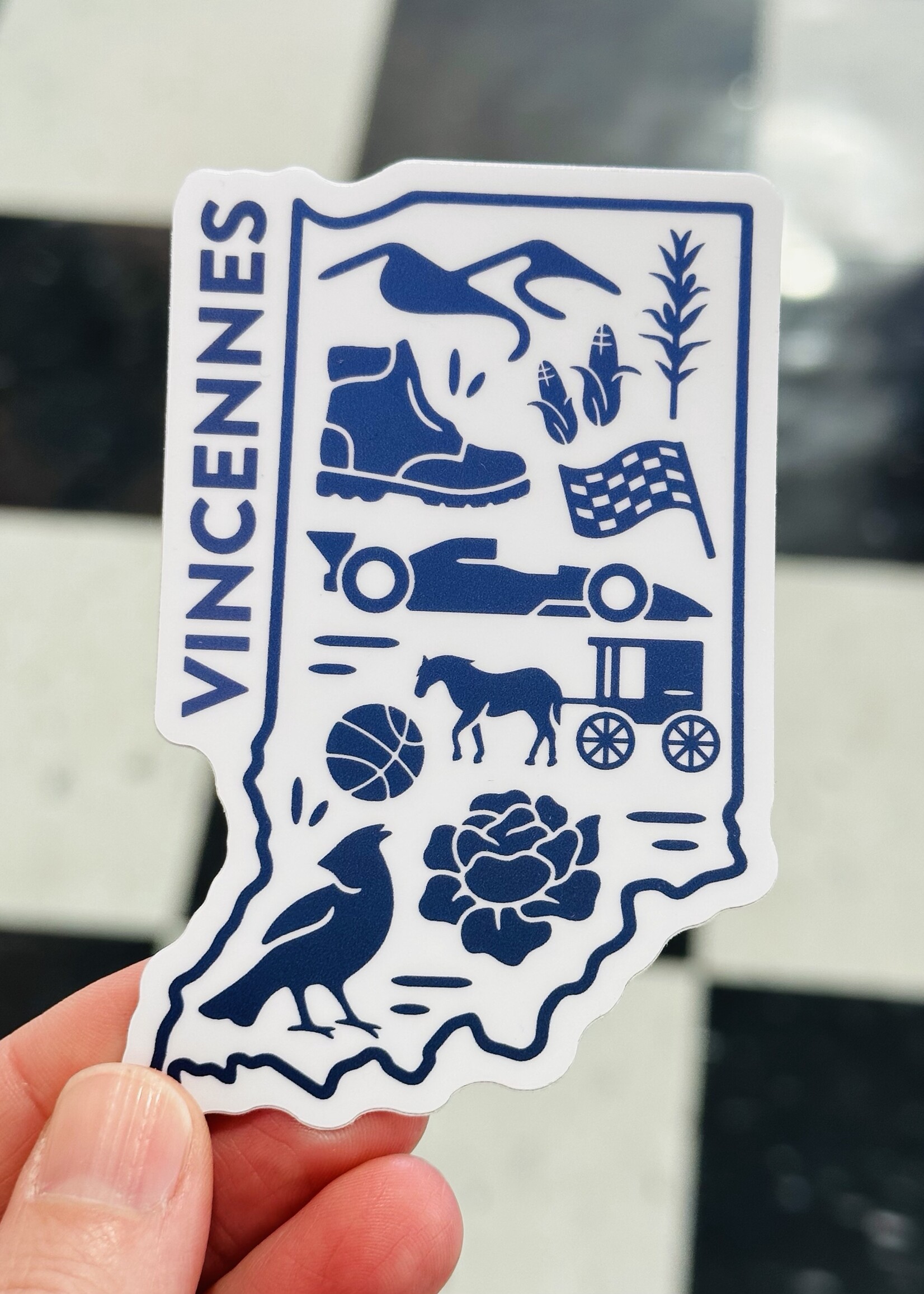 Stickers Northwest Vincennes, IN State Sticker