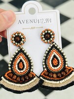 Avenue 9 Beaded Teardrop Fan Earrings